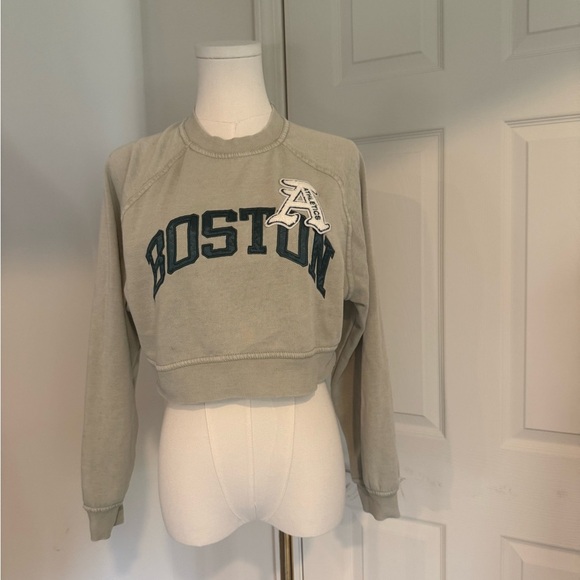 Garage Tops - Boston Athletics Cropped Sweatshirt - XS